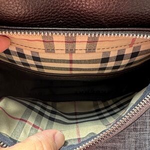 Burberry Brown Leather Messenger Bag